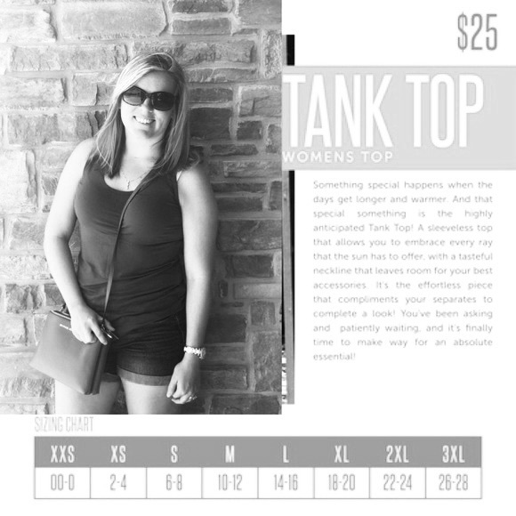 3 piece outfit Large solid black LulaRoe tank top matching OS Leggings set BNWT - Picture 8 of 8